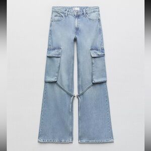 Zara Women's Light Blue Flare Jeans